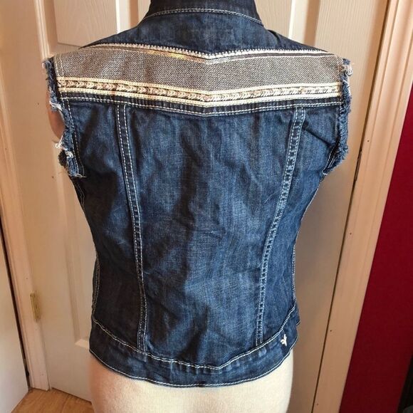Vigoss bling jean vest sz S - Picture 2 of 4